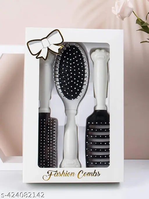 Amazon Best Seller 3 Pcs Cute Cat Paw Shape Hair Brush Set.